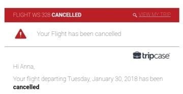 Trip Cancellation Message
